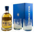 Kilchoman Machir Bay Geschenkset mit 2 Gläser - Islay 46 % Single Malt Whisky Gift Pack - Liwaldo