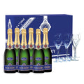 Pommery Brut Royal Geschenkset: 6 Flaschen + 6 Gläser