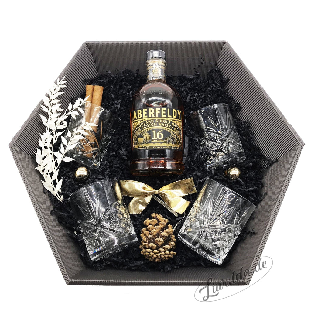 Geschenkset Whisky Aberfeldy Highland Single Malt Scotch Whisky 16 Jahre 40% 0,7 l inkl. Gläser