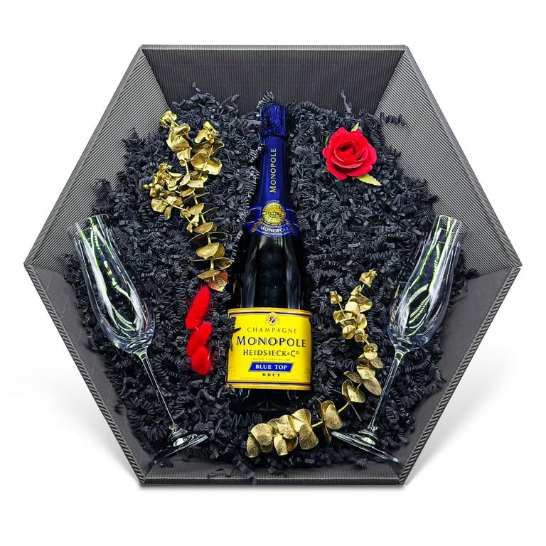 Geschenkset Champagner Heidsieck & Co Monopole Blue Top Brut - Liwaldo