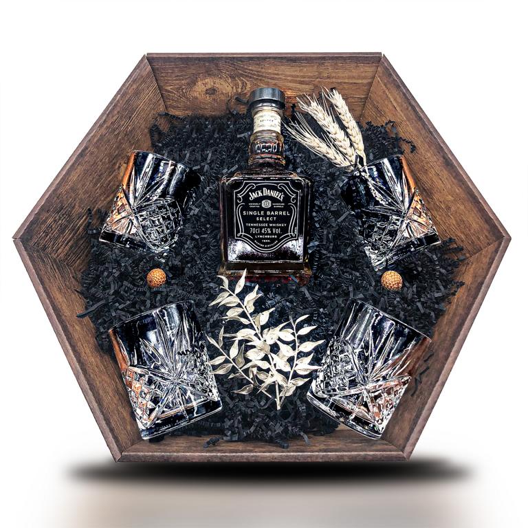 Geschenkset Whisky Jack Daniel's Single Barrel Select 45% 0,7 l inkl. Gläser - Liwaldo